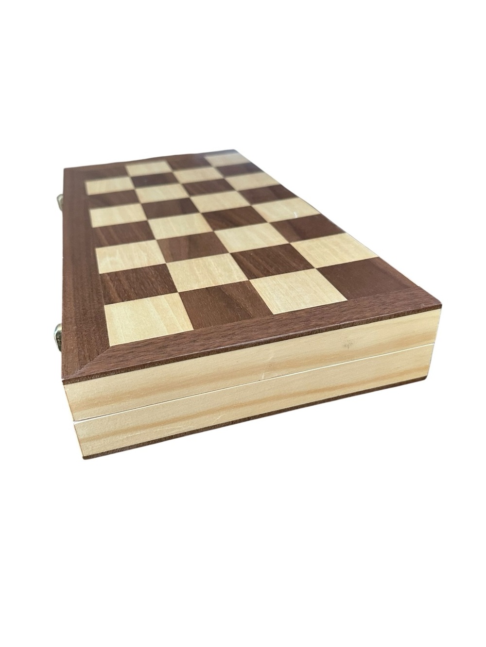 CHESS ARMORY 15” Foldable Wooden Chess Set in Light Dark Brown - Picture 5 of 7